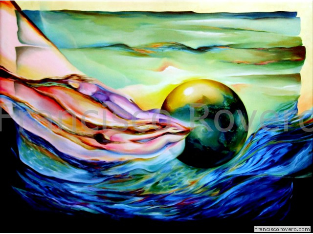 Flight to the Genesis  (Oil on canvas 90 x 120cm)